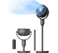 PELONIS Ventilateur sur pied, Circulateur d'air, Ultra OmniFlow (oscillation automatique 135°+85°), Ventilateur de sol silencieux à 3 vitesses, Télécommande, Minuterie 6 h, Fonction mémoire, Hauteur r