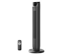 PELONIS Ventilateur colonne oscillant à 75° avec télécommande, portée longue de 6 m, 5 vitesses et 4 modes (Auto/Normal/Naturel/Sommeil), minuterie 15 h, 39 dB, refroidissement silencieux pour chambre