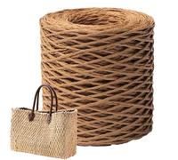 Pelote de raphia naturel pour emballage - Fil de crochet pour chapeau et loisirs créatifs pour emballage cadeau, sac de plage, projet d'artisanat, jouets et décoration à faire soi-même