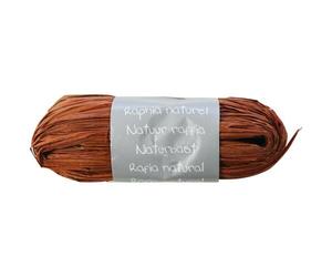 Pelote raphia naturel 50g, Café - Marron
