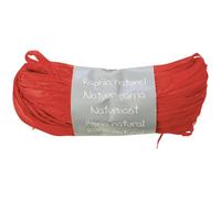 Pelote raphia naturel 50g, Rouge