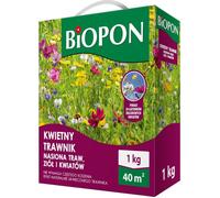 Pelouse fleurie - BIOPON - Mélange de graines d'herbes et fleurs - 1 kg - Rendement 40 m² - Style anglais