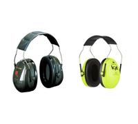Peltor 3M Casque antibruiOptime™ II H520A-407-GQ - Vert - Serre tête & 3M Casque antibruit enfant H510AK, vert fluo. Taille ajustable.