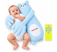 Peluche apaisante bébé AProsp ours bleu tapotement automatique télécommande 52 comptines main chauffante 62x25 cm-jx1