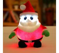 Peluche Dessin Animé Père Noël Chantant, Poupée Bonhomme De Neige Elk En Peluche, Cadeaux De Noël Pour Décoration De La Maison Avec Lumière, 2021