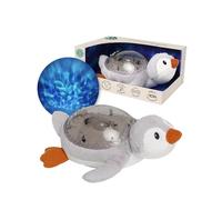 Peluche Veilleuse Rechargeable Tranquil Penguin - Grey