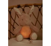 Peluche musicale et lumineuse Lapin beige TU