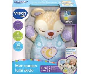 Peluche Musicale VTECH BABY Mon Ourson Lumi Dodo, Veilleuse Intégrée, 50+ Chansons et Mélodies Apaisantes