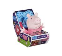 Peluche Peppa Pig Sleepover - lumière c?ur multicolore et berceuse, sac de couchage amovible