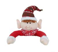 Peluche pour arbre elfe de 45,7 cm avec bras métalliques en peluche pour | Cadre à ressort en métal léger, ajustement sûr, empêche l'appui, stable sur les arbres réels ou artificiels