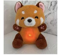 Peluche qui respire Panda Roux Musicale et Lumineuse - Veilleuse Bébé - Sons Apaisants