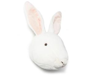 Peluche trophée mural Basse-cour Lapin Blanc Alice