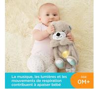 Peluche veilleuse Fisher-Price Ma Loutre Câlins Bonne Nuit - musique douce, lumière apaisante et bruit blanc pour bébé (FXC66)