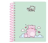 Pembe The Pink Cat - Carnet de 120 feuilles A6, couverture rigide, idéal pour les enfants de différents âges, confortable et polyvalent, qualité et résistance, 11,8 x 14,6 cm