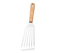 PENCHEAK Cuisine multifonction en acier inoxydable, poignée en bois de | Poignée ergonomique pour une cuisson facile, et facile à nettoyer dans la cuisine pour retourner le poisson