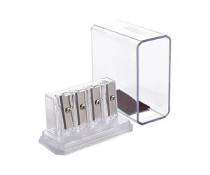 Pencil Sharpener, Manual Multifunctional, 4 Holes Long Point Sharpening | Eyebrow Pencil Sharpener Multi-Function Long Point for Sketching Charcoal Colored Pencils School Home Classroom Supplies, Kid