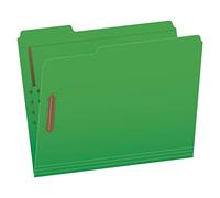 Pendaflex 22140GW lot de 50 chemises cartonnées à fermoir, 2 fermoirs, format lettre, languettes 1/3 gauche, droite et centre, vert
