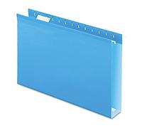 Pendaflex BLU 04153X2 Dossiers suspendus renforcés de capacité supplémentaire, 5,1 cm, taille légale, bleu, coupe 1/5, 25/BX (4153 x 2 BLU)