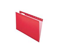Pendaflex Dossiers suspendus renforcés, format légal, rouge, coupe 1/5, 25/BX (4153 1/5 ROUGE)