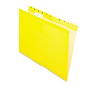 Pendaflex Dossiers suspendus renforcés, format lettre, coupe 1/5, 25/BX, jaune 4152
