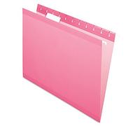 Pendaflex Dossiers suspendus renforcés, format lettre, coupe 1/5, 25/BX, rose 4152