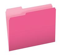 Pendaflex lot de 100 chemises de classement bicolores, format lettre, coupe 1/3, rose (152 1/3 PIN), 30,5 x 25 x 6 cm