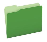 Pendaflex lot de 100 chemises de classement bicolores, format lettre, vert brillant, coupe 1/3 (152 1/3 BGR)