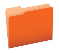 Pendaflex Lot de 100 dossiers de couleur bicolore, format lettre, orange, coupe 1/3, 100 par boîte (152 1/3 ORA)