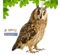 Pendente De La Chouette Épouvantail, Dissuasion des Pigeons | Leurre De Hi-bou Pour Effrayer Les Oiseaux,dissuasifs De Dissuasion D'oiseaux Naturels Pour Le Jardin Extérieur, La Cour