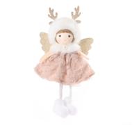 Pendentif Ange Noël Peluche 18cm pour bois Antler Matériaux Polyester | Polyester And Plastic, Cute Antler Design, Easy Hang Loop For Tree Or Bag, Festive Home And Office Decor, Lucky Holiday