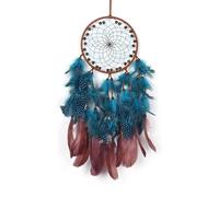 Pendentif attrape-rêves rétro bleu foncé plume attrape-rêves carillon éolien décoration de la maison
