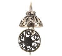 Pendentif Boule Parfumée DIY en Laiton Or, Motif Floral Vintage