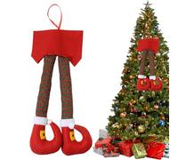 Pendentif de coffre de voiture, Père Noël - Jambes de Père Noël pour couronne de Noël - Pour sapin de Noël, SUV, camion, moto, véhicule et scooter