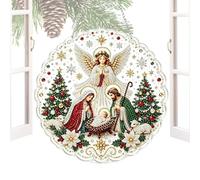 Pendentif de Noël avec perles et strass, motif ange pour crèche, tableau | Perlkunst Ensemble d'attrape-soleil pour arbres et fenêtres, loisirs créatifs pour débutants, maison, femmes, anniversaire