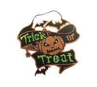 Pendentif décoratif Citrouille + Chauves-Souris 'Trick Or Treat' pour Halloween