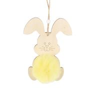 Pendentif en bois de lapin - Ensemble de décoration de lapin pour Pâques étiquette de tranche de bois, motif mignon de lapin | Convient pour la maison, la décoration de fête, décoration