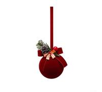 Pendentif en plastique floqué en forme de cloche de Père Noël 22 cm