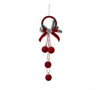 Pendentif en plastique floqué en forme de cloche de Père Noël 22 cm
