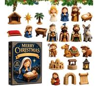 pendentif Jésus, bijoux de compte à rebours pratique, décoration de | Fonction jeu de crèche, suspension murale stable, article de fête avec aspect coloré, accessoire pour salon et bureau