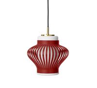 Pendentif Lamelle en Opale Nordique Suspension Rouge Foncé