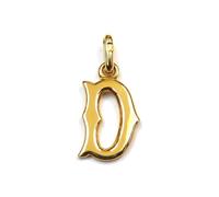 Pendentif lettre D en plaqué or 16mmx8mm - RC004541