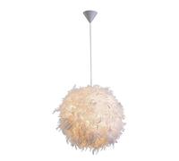 Pendentif lumière DUCKY 20402 Ø40cm avec des plumes de canard blanc