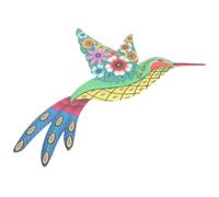 Pendentif Oiseau en Fer Jaune pour Maison et Jardin | Décoration Murale Suspendue, Art Créatif, Usage Intérieur Extérieur
