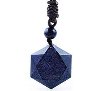 Pendentif Orgonite avec du grès bleu et un motif d'étoiles