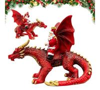 Pendentif pour sapin de Noël 3D - Motif cavalier dragon | Décoration de Noël à suspendre pour bureau, porte, fenêtre, mur, chambre, maison, fête