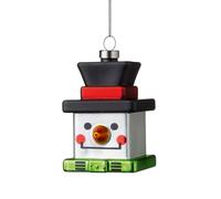 Pendentif pour sapin de Noël Bonhomme de neige Snow Cube Alessi, Designer Massimo Giacon, Marcello Jori, 5.5x8.5x5.5 cm