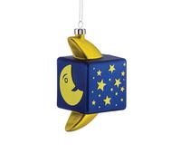 Pendentif pour sapin de Noël Lune Mooncube Alessi, Designer Massimo Giacon, Marcello Jori, 6x9.2x5.5 cm