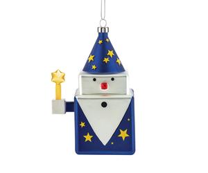 Pendentif pour sapin de Noël Magicien Cubomago Alessi, Designer Massimo Giacon, Marcello Jori, 7x10.4x6 cm