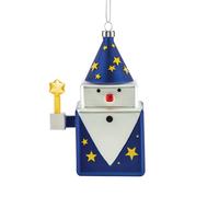 Pendentif pour sapin de Noël Magicien Cubomago Alessi multicolore, Designer Massimo Giacon, Marcello Jori, 7x10.4x6 cm
