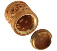 Pendentif Sachet Parfumé en Bois Sculpté Vintage 1 Pièce